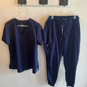 Med Coture Scrub Set Navy Blue